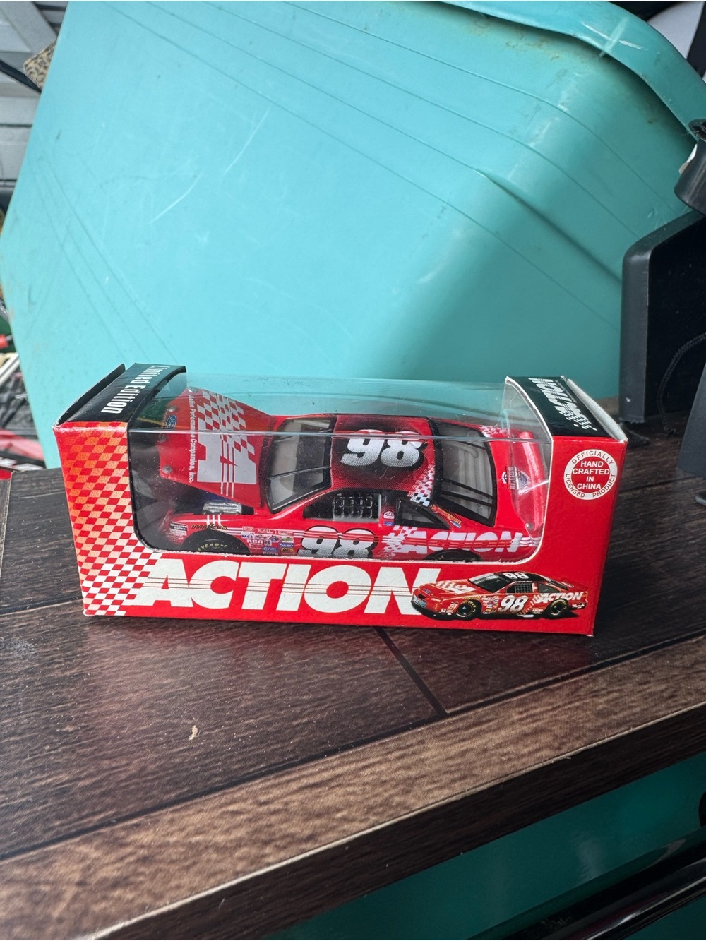 #98 Red Die-Cast Race Car Toy